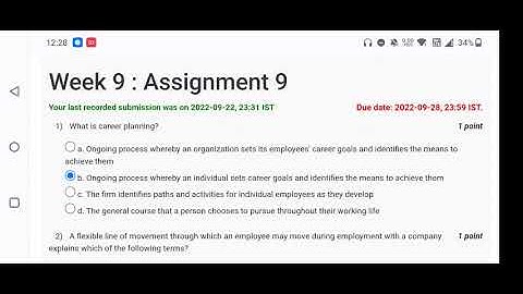 Human Resource Development | Assignment -9 | Week -9 | NPTEL-2022 | ANSWERS
