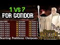 FOR GONDOR! | 1 VS 7 Hard Army | Outpost ONLY and NO AOD! | BFME1 Patch 1.06 Gameplay