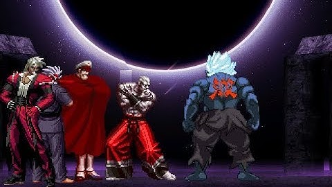 Nighmare Geese,Shin Bison,Mr.Karate & God Rugal vs Oni