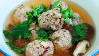 วิธีทำต้มจืดหมูสับเห็ดหอม ต้มจืดหมูสับใส่เห็ดหอม/ครัวกัณฐมณี channel