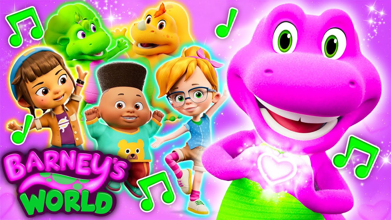Barney's World Theme Song 💜🦖🌍 | Barney's World | Kids Music