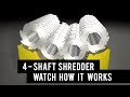 Industrial shredder: how does a four shaft shredder work?