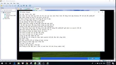Khai thác lỗ hổng trên máy Windows XP với mã lỗi ms08_067