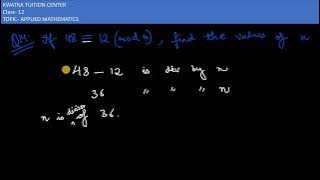 14. If 48=12 (mod n), find the values of n.