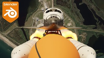NASA STS Space Shuttle Launch Animation | Kennedy Space Center | Blender(Cycles)