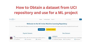 Mendapatkan Dataset dari repositori UCI dan menggunakannya untuk proyek ML
