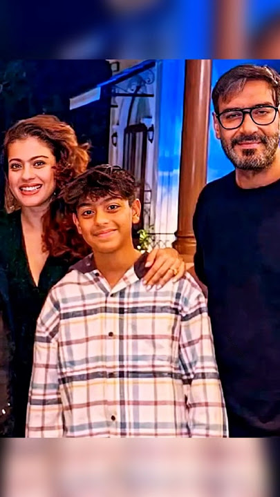 Kajol & Ajay Devgan family💕 son yug and daughter Naysa Devgan #kajol #ajaydevgan #shorts #bollywood