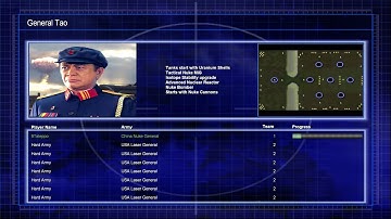 China Nuke vs USA Laser C&C Generals Zero Hour 1 vs 7 Hard armies  Gameplay ( Last Stand )