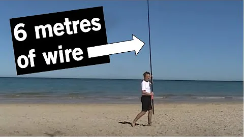 7 and 28 MHz HF pedestrian mobile with 6m wire antenna