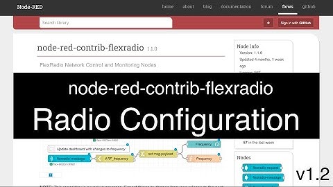 NodeRed/FlexRadio Radio Configuration