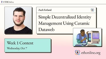 ETHOnline 🛠️ Ceramic: Simple Decentralized Identity Management Using Ceramic Dataweb