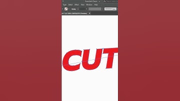 How to cut font in Adobe Illustrator.