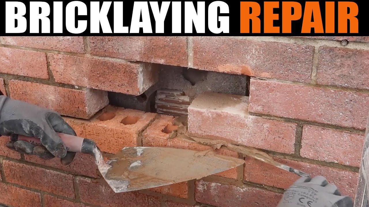 Bricklaying Repair - How To Replace Bricks In A Wall - Tutorial