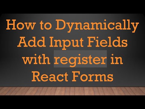How to Dynamically
