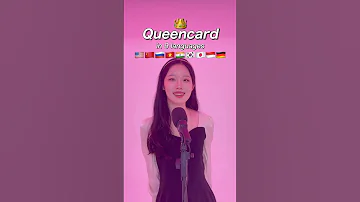 ‘Queencard’👑 cover with 9 languages!! 🇺🇸🇨🇳🇷🇺🇻🇳🇮🇳🇰🇷🇯🇵🇮🇩🇩🇪 #shorts