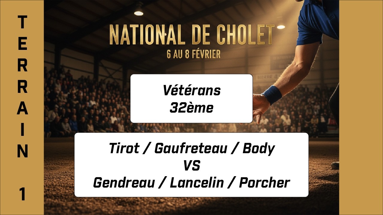 Miniature : Tirot - Gaufreteau - Body vs Gendreau - Lancelin - Porcher | Pétanque Cholet (Partie Intégrale)