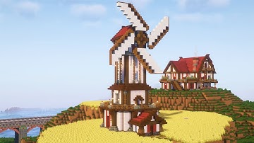 How to build Medieval Windmill - Minecraft Tutorial