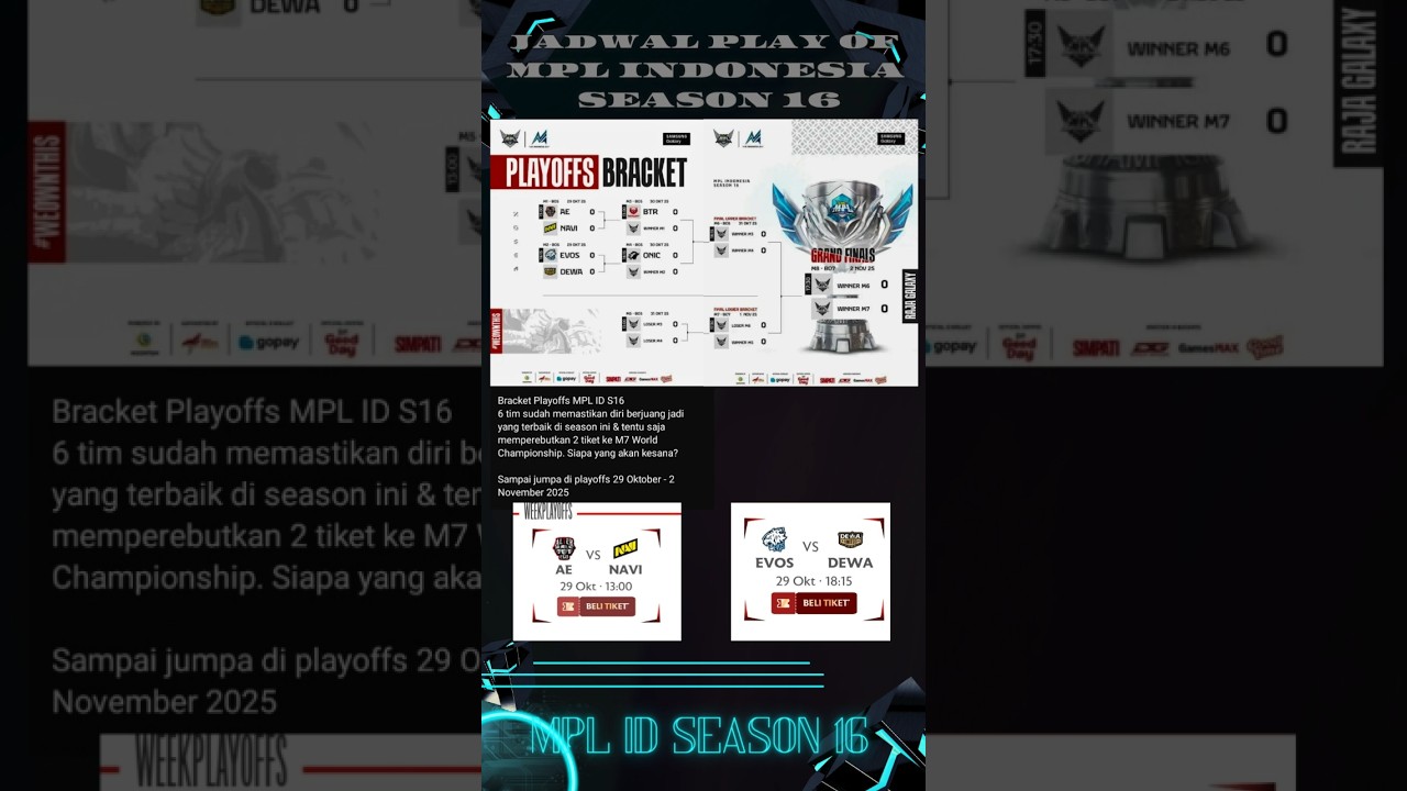 JADWAL PLAY OF BRACKET MPL ID SEASON 16 2025 I PLAY OF BO5