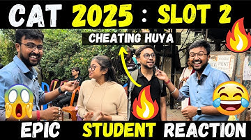 CAT 2025:Epic Student reaction😱Slot 2😱 EXAM DIFFICULTY✅ CAT 2025 Exam Analysis❌❌ #mba2025 #cat2025