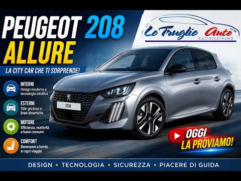 Video Peugeot 208 Allure 2025: La City Car che ti Conquista! Interni, Motore e Comfort