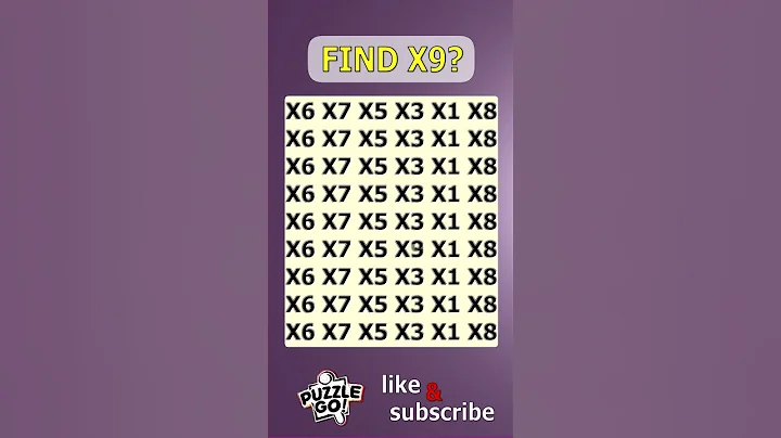 Tell me where X9 | Math Puzzle #shorts #different #puzzles #opticalillusion