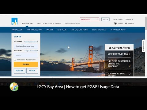 LGCY Bay Area | How to find your PGE Usage Data