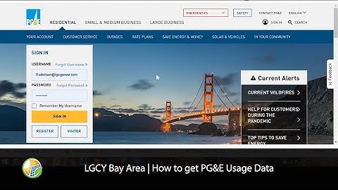 LGCY Bay Area | How to find your PGE Usage Data