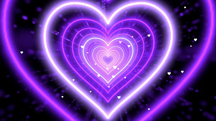 Purple Heart Animation 💜 Romantic Radiance  Heart Background Video Loop | Heart Tunnel Background