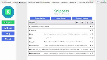 ProKeys: Creating Snippets to Save Time