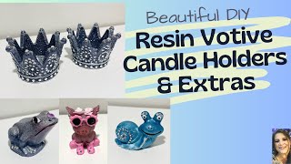 Super Cute ResinCrown Votive Holders, Pig, Snail & Extras