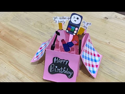Birthday Card for Makeup Lover | Handmade Pop Up Box Birthday Card| Birthday Card Ideas| Making|