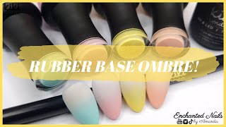 HOW TO OMBRE WITH RUBBER GEL POLISH | MILKY SPRING NAIL ART!