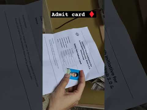 admit card of