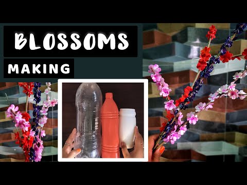 How to make BLOSSOM Flowers At Home | From Waste PLASTIC