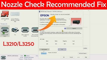 Nozzle Check Recommended Epson L3210/L3250 Fix 100% Tested || Epson Printer Nozzle Check Recommended