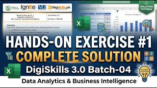 DigiSkills 3.0 Batch-04 – Data Analytics and Business Intelligence | Exercise No. 1 Solution