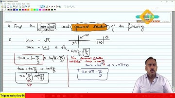 Trigonometry class 11 Lecture 16 by Sameer Kohli sir