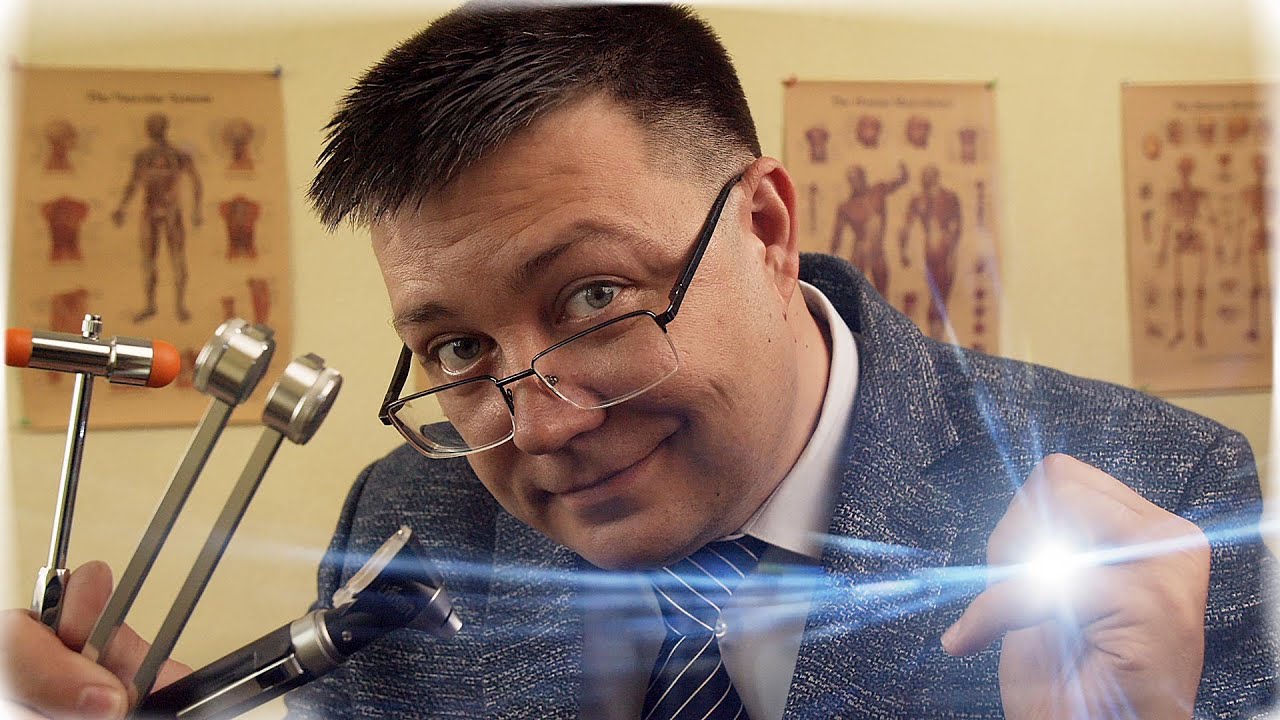 ASMR Медицинское неврологическое обследование, тихая речь — медицинская ролевая игра