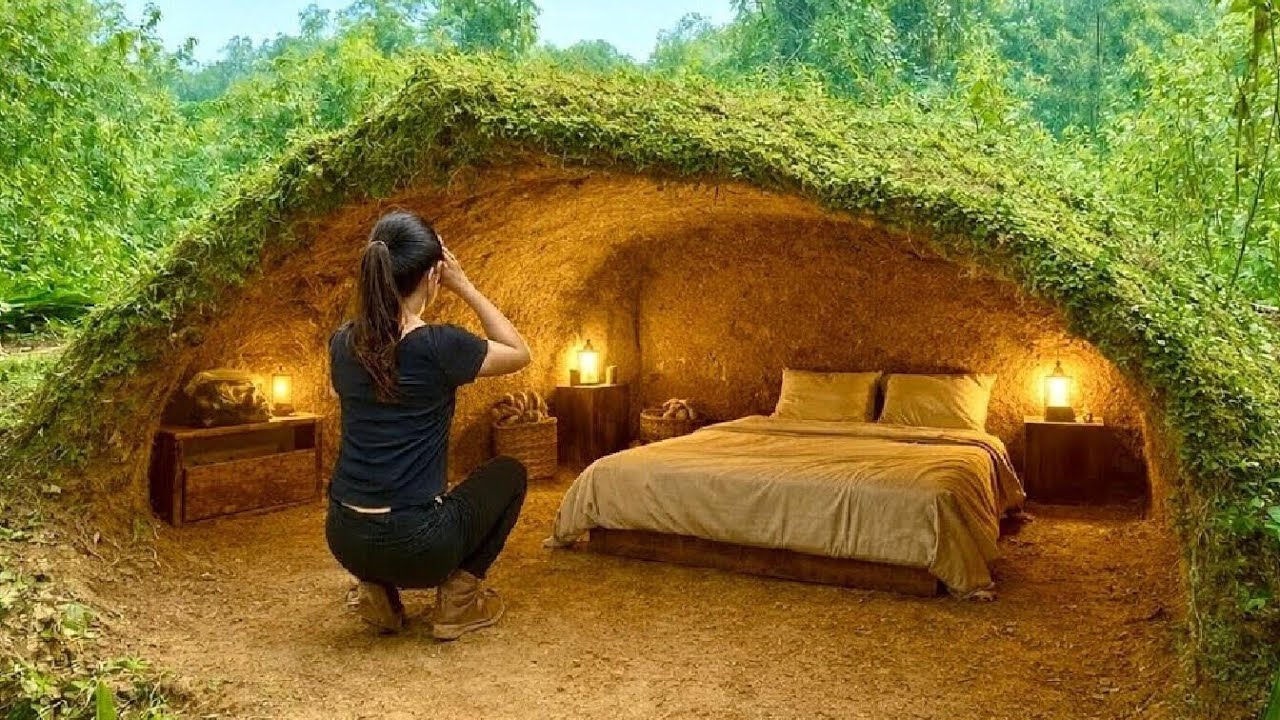 Building a House in the Jungle from Scratch | No Tools, No Machines