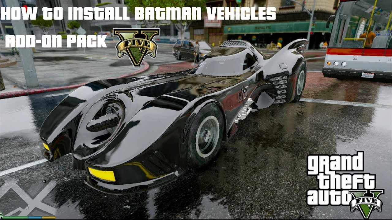 How to install batman vehicles addon pack GTA V YouTube