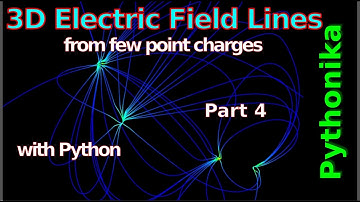 3 Dimensional Electric Field Lines with Mayavi