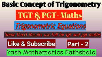 trigonometric Equations  l tgt maths l pgt maths l tgt maths 2021 l pgt maths 2021 l maths pgt