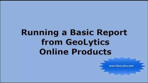 How to Use GeoLytics Products