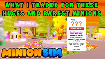 HIGH TIER TRADING IN MINION SIMULATOR FOR THE RAREST MINIONS+More