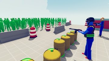 Zombie 100 Units vs Army Soldier - Totally Accurate Battle Simulator TABS