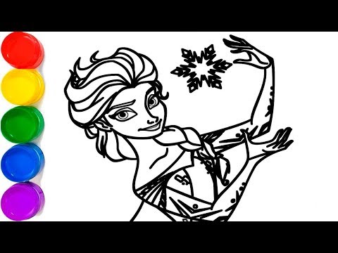 Frozen 2 Elsa | Pintando Desenho Animado Para Crianças | Coloring for Kids