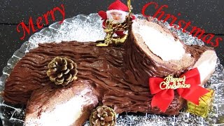 Cách làm bánh Giáng sinh khúc cây Рождественское полено рецепт Christmas Cake Yule Log Buche de Noel