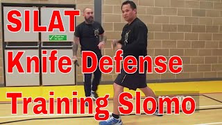 SILAT Training Defense DISTANCE & REFERENCE POINTS with the SHOCK KNIFE slomo