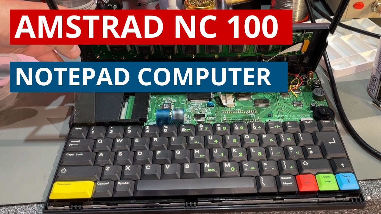 The Amstrad NC100 Notepad computer Demonstration and repairs YouTube