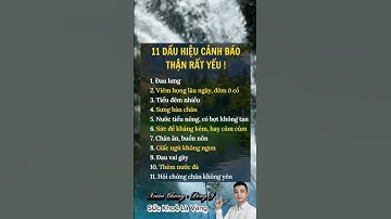 11 dấu hiệu cảnh báo thận rất yếu #xuanchungdongy #doisong #suckhoe
